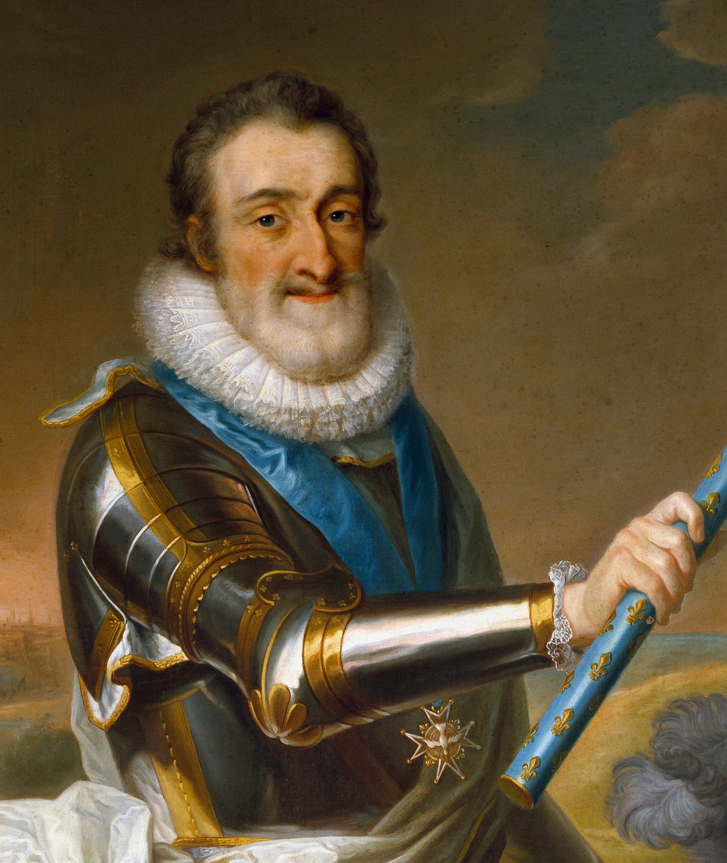 Henry IV:n muotokuva, panssari, yksityiskohta tekijältä French School