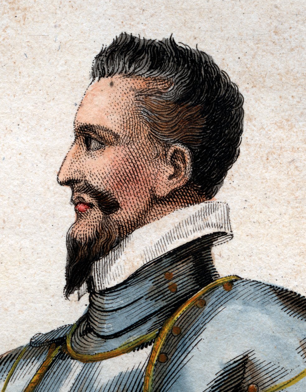 Henry I:n, Guisen herttuan (1550-1588) muotokuva, jota kutsutaan arpeutuneeksi. tekijältä French School