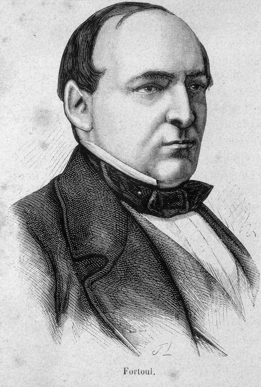 Hippolyte Fortoulin muotokuva, ranskalainen kirjailija ja ministeri (1811-1856) - Henri Martinin "" L