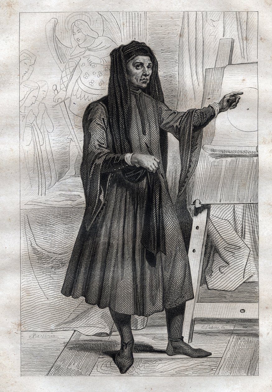 Italian taidemaalari Giotto di Bondonen muotokuva (Ambrogiotto di Bondone tekijältä French School