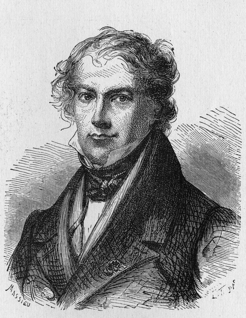 Ranskalaisen fyysikon J. B. Biotin (1774 - 1862) muotokuva - Album de la Science -julkaisussa; maineikkaat tiedemiehet; Suuria löytöjä””” 1896. tekijältä French School