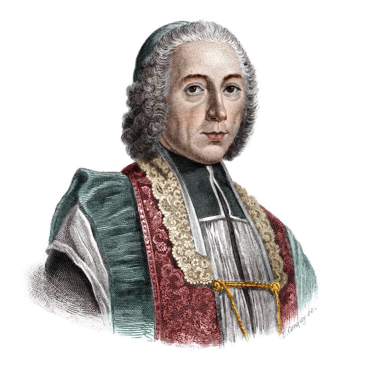 Hopital Saint-Jacquesin perustajan Jacques Denis Cochinin (1726-1783) muotokuva. tekijältä French School