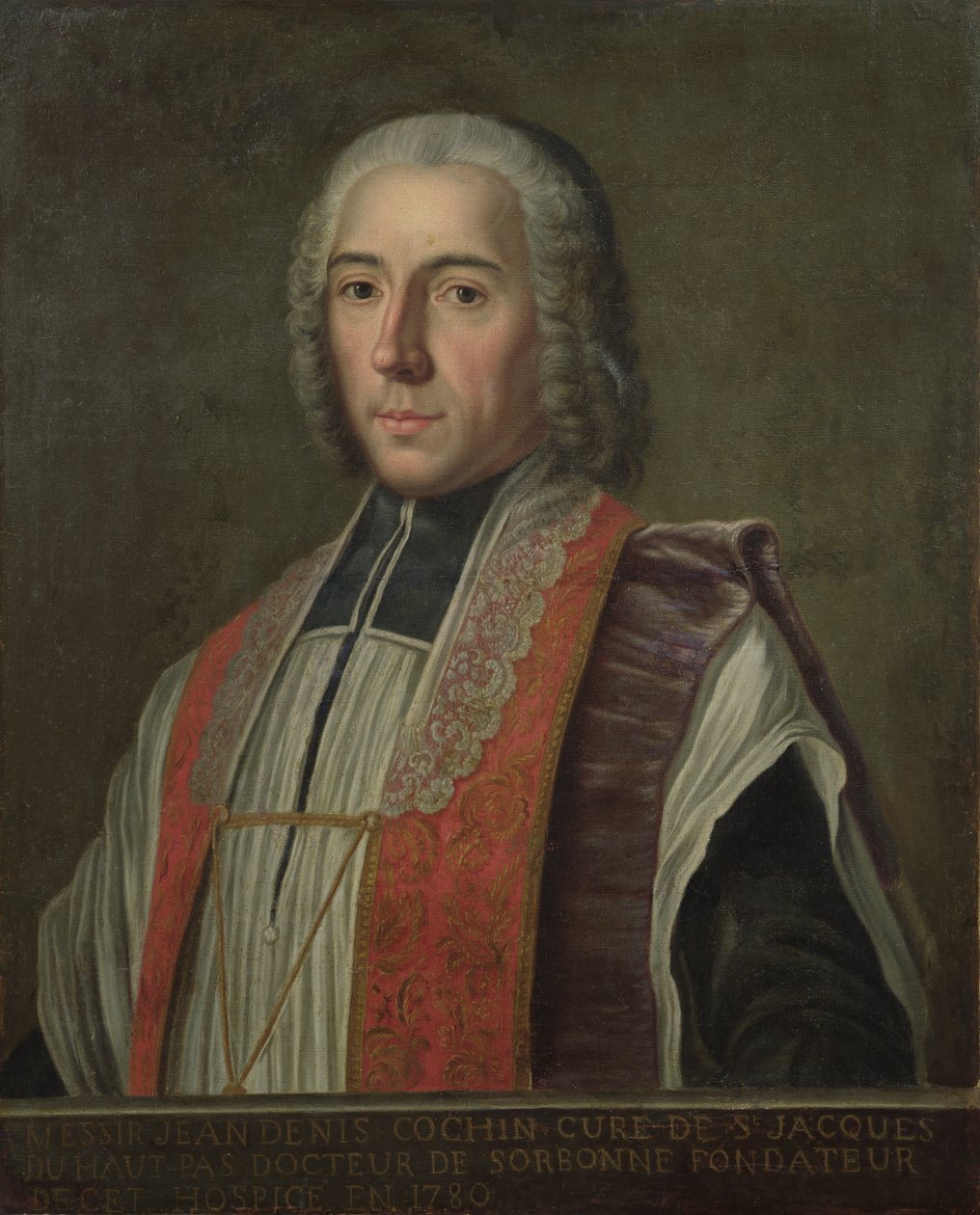 Jacques Denis Cochinin (1726-83) muotokuva Saint-Jacques-sairaalan perustaja tekijältä French School