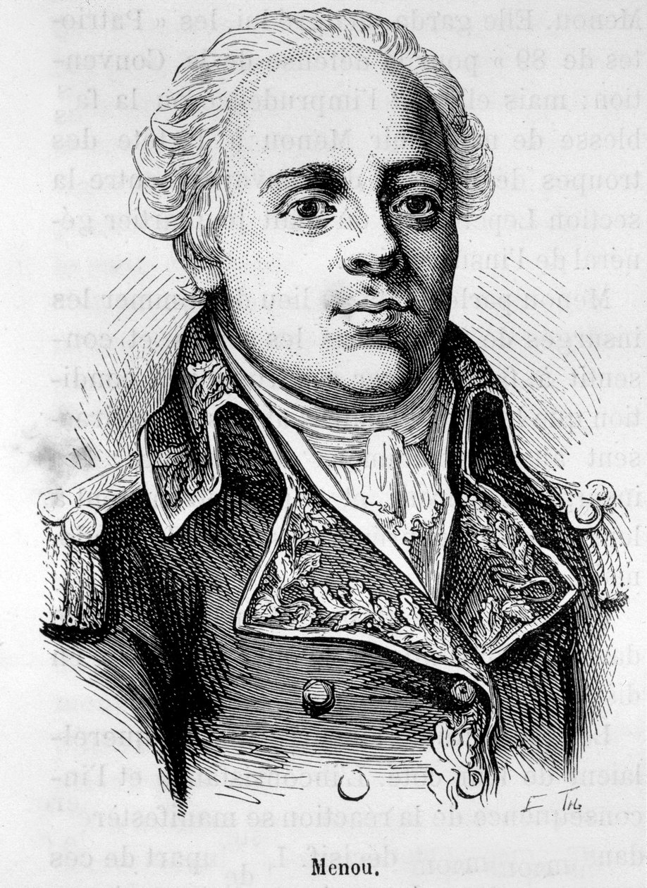 Jacques Francois Menoun muotokuva, paroni de Boussay, ranskalainen kenraali (1750-1810) - Henri Martinin "Ranskan historiassa" tekijältä French School