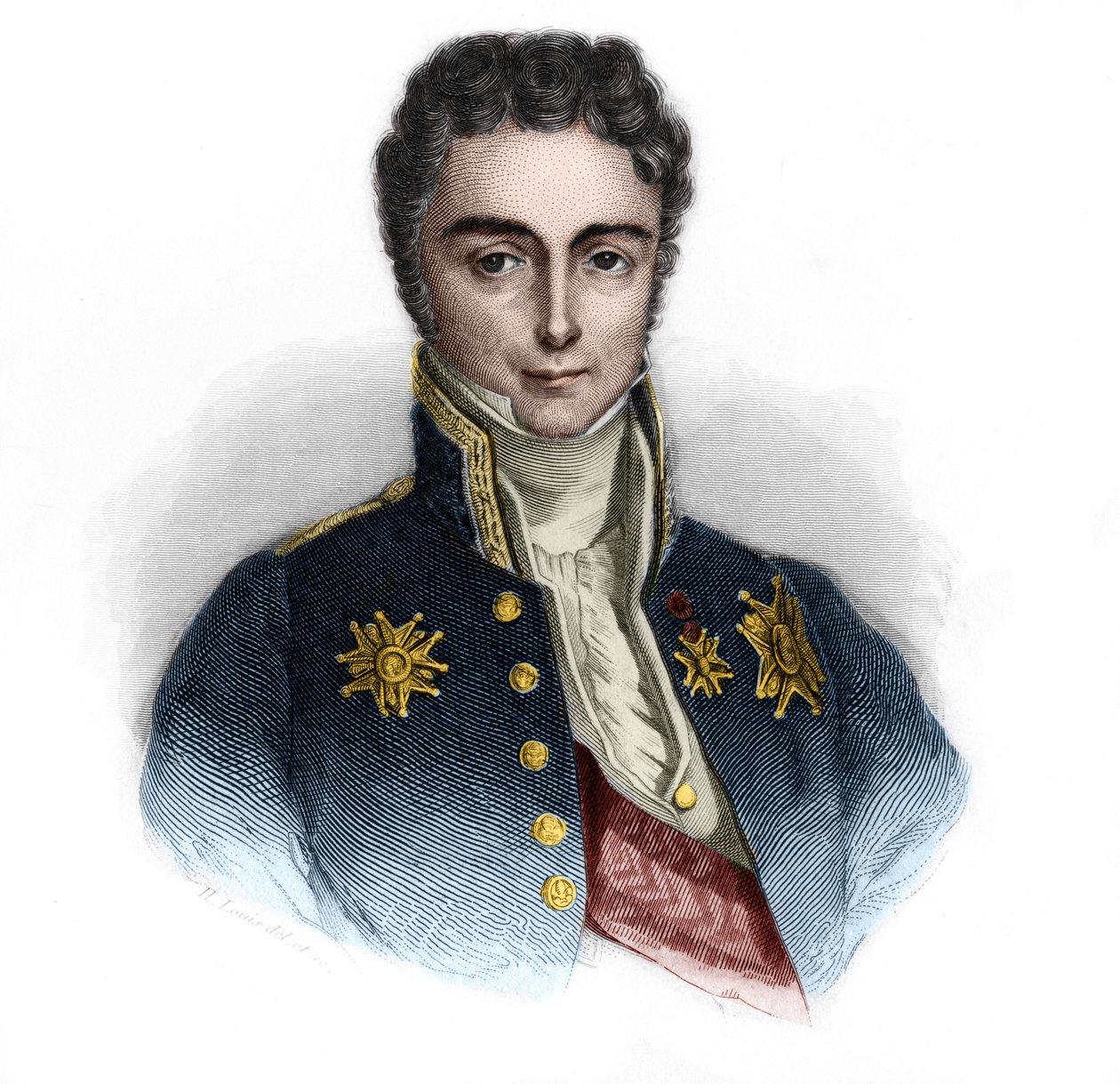 Jean-Baptiste (Jean Baptiste) Sylvere Gay, Martignacin varakreivi (1778–1832), ranskalaisen valtiomiehen muotokuva. Louis de Cormenin Timonin teoksessa LIBRE DES SporERS. 1842. Yksityinen kokoelma. tekijältä French School