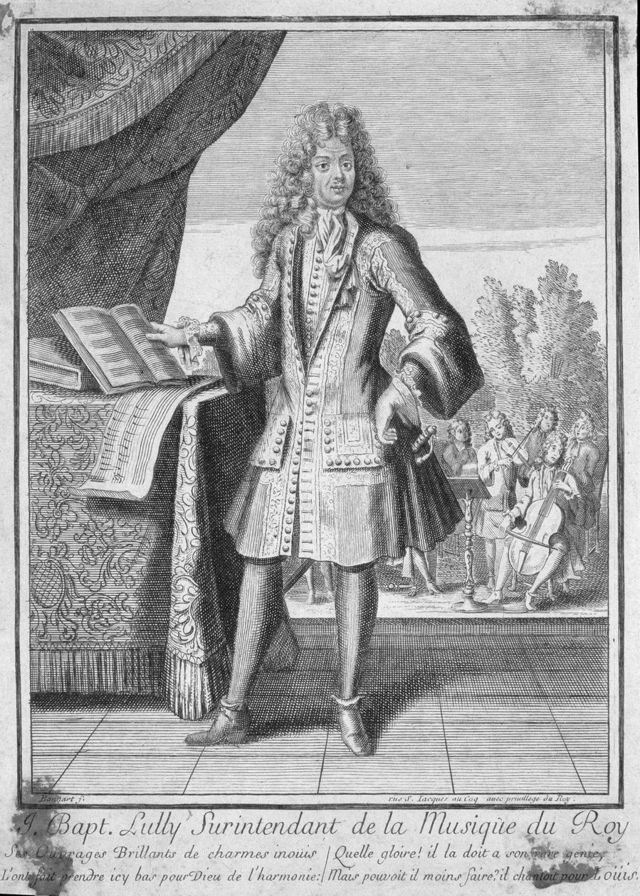 Jean-Baptiste Lullyn (1632-87) muotokuva tekijältä French School