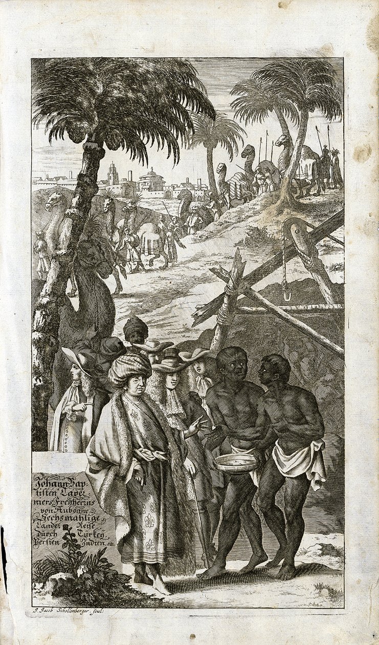 Jean-Baptiste Tavernierin (1605-1689) muotokuva itämaisessa puvussa. tekijältä French School