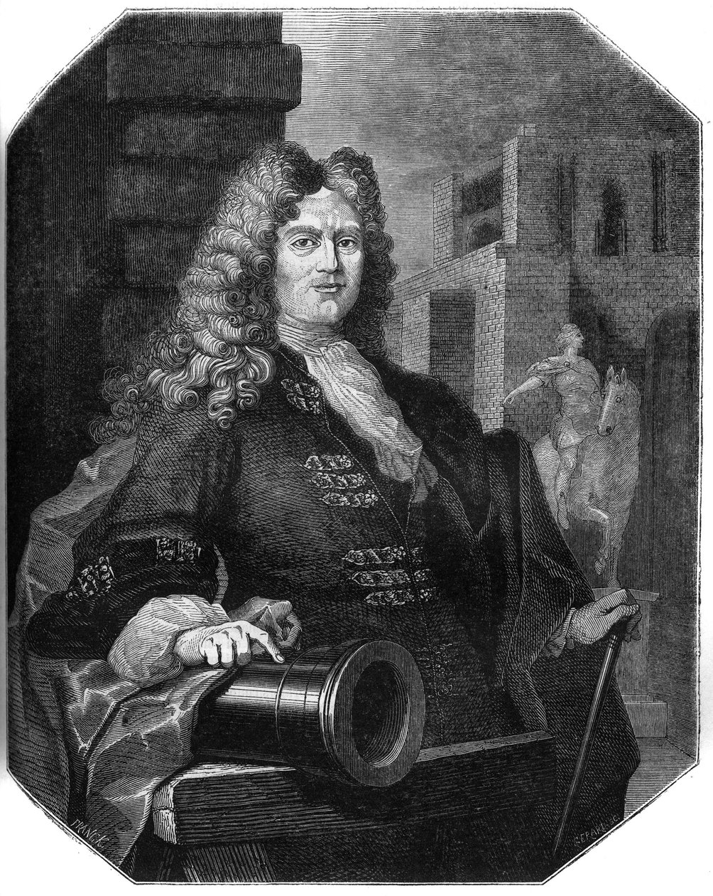 Jean Balthazar Kellerin (1638-1702), sveitsiläisen kullankantajan ja perustajan muotokuva. tekijältä French School