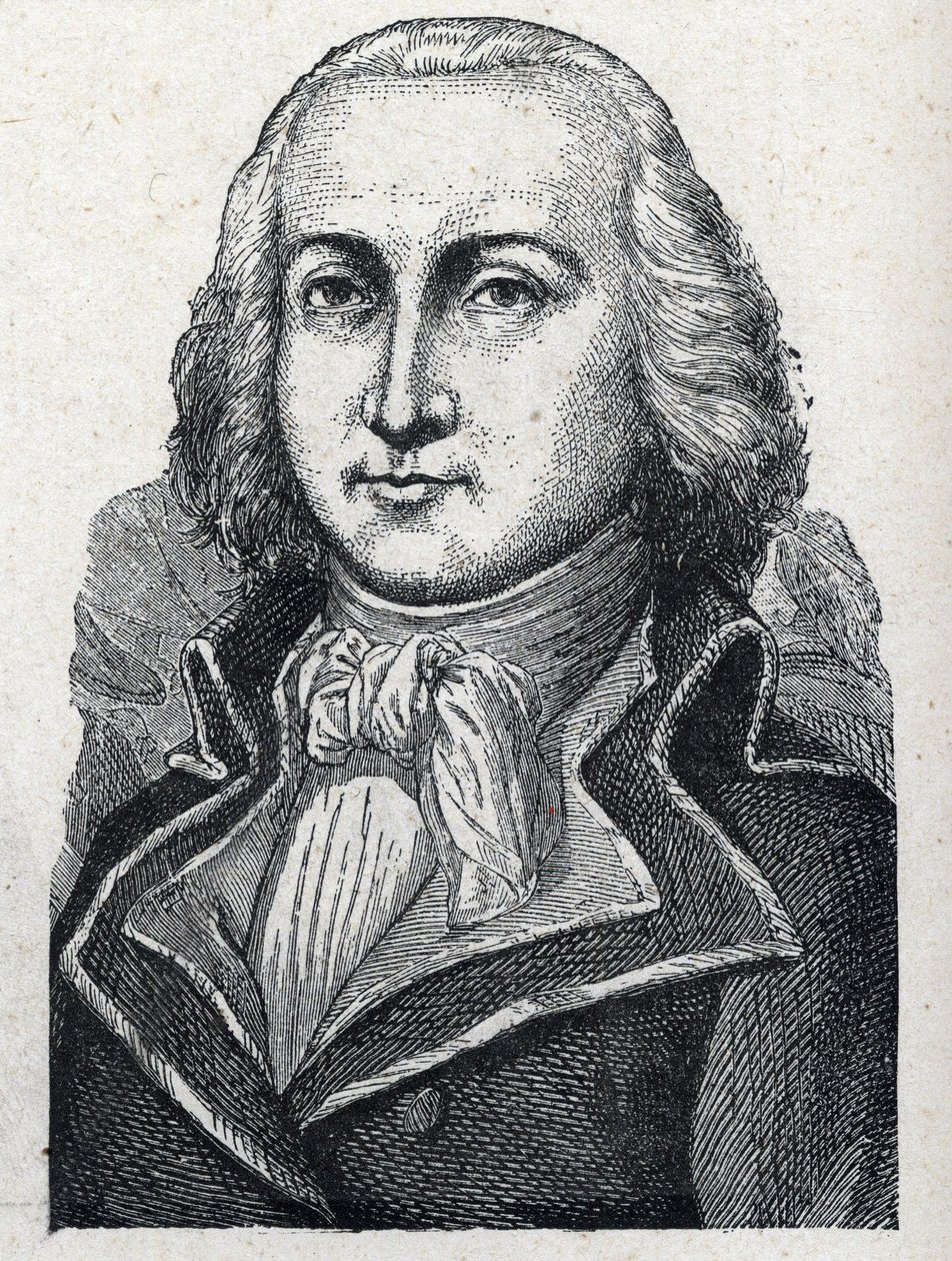 Muotokuva Jean Baptiste Cyrus Adelaide de Timbrune de Thiembronne dit Valenciasta, Valencian kreivistä ja Ranskan vallankumouksen kenraalista (1757-1822). Kaiverrus vuodelta 1889. Yksityinen kokoelma. tekijältä French School