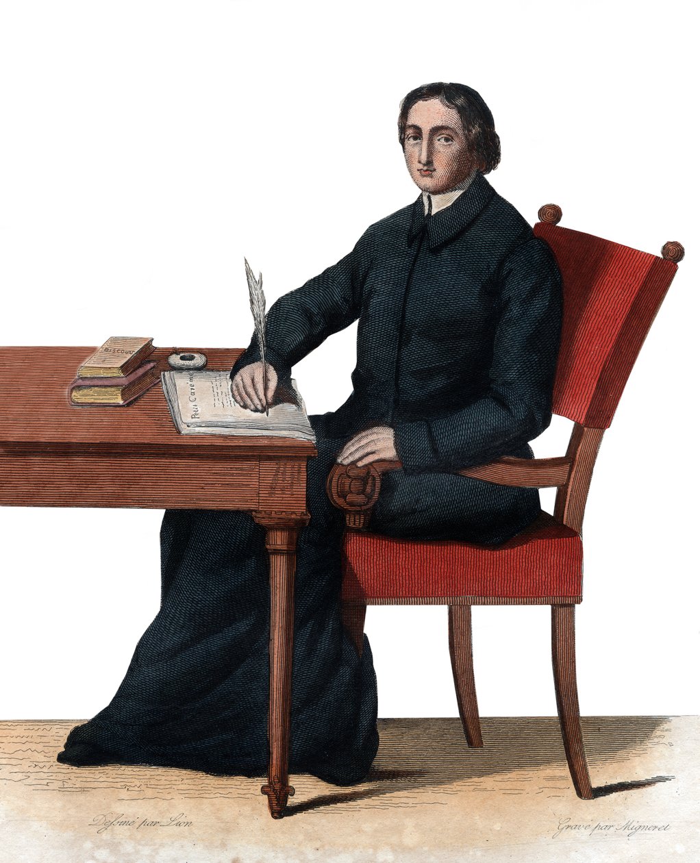 Jean Baptiste Massillonin (1663-1742), ranskalaisen katolisen piispan ja saarnaajan, Clermontin piispan muotokuva. tekijältä French School