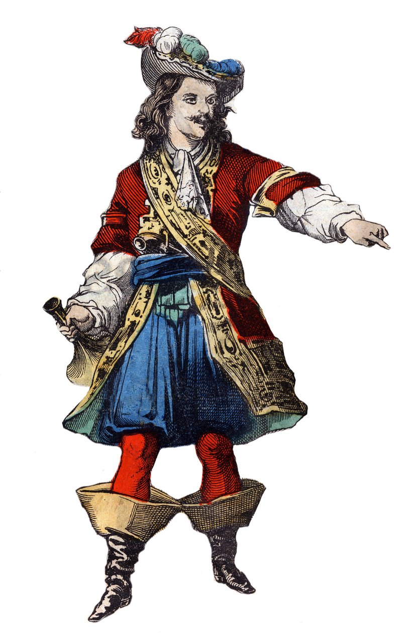Jean Bartin (1650 - 1702), ranskalaisen yksityismiehen muotokuva. Epinaalikuvaus 1800-luvun lopulta. tekijältä French School