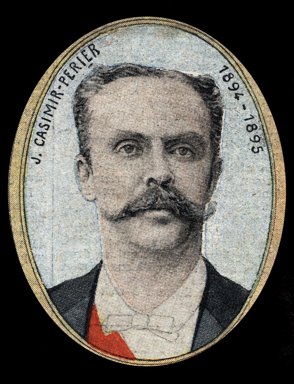 Ranskan tasavallan presidentin Jean Casimir-Perrierin (Casimir Perrier, Casimir Perrier, Casimir-Perrier) (1847-1907) muotokuva. tekijältä French School