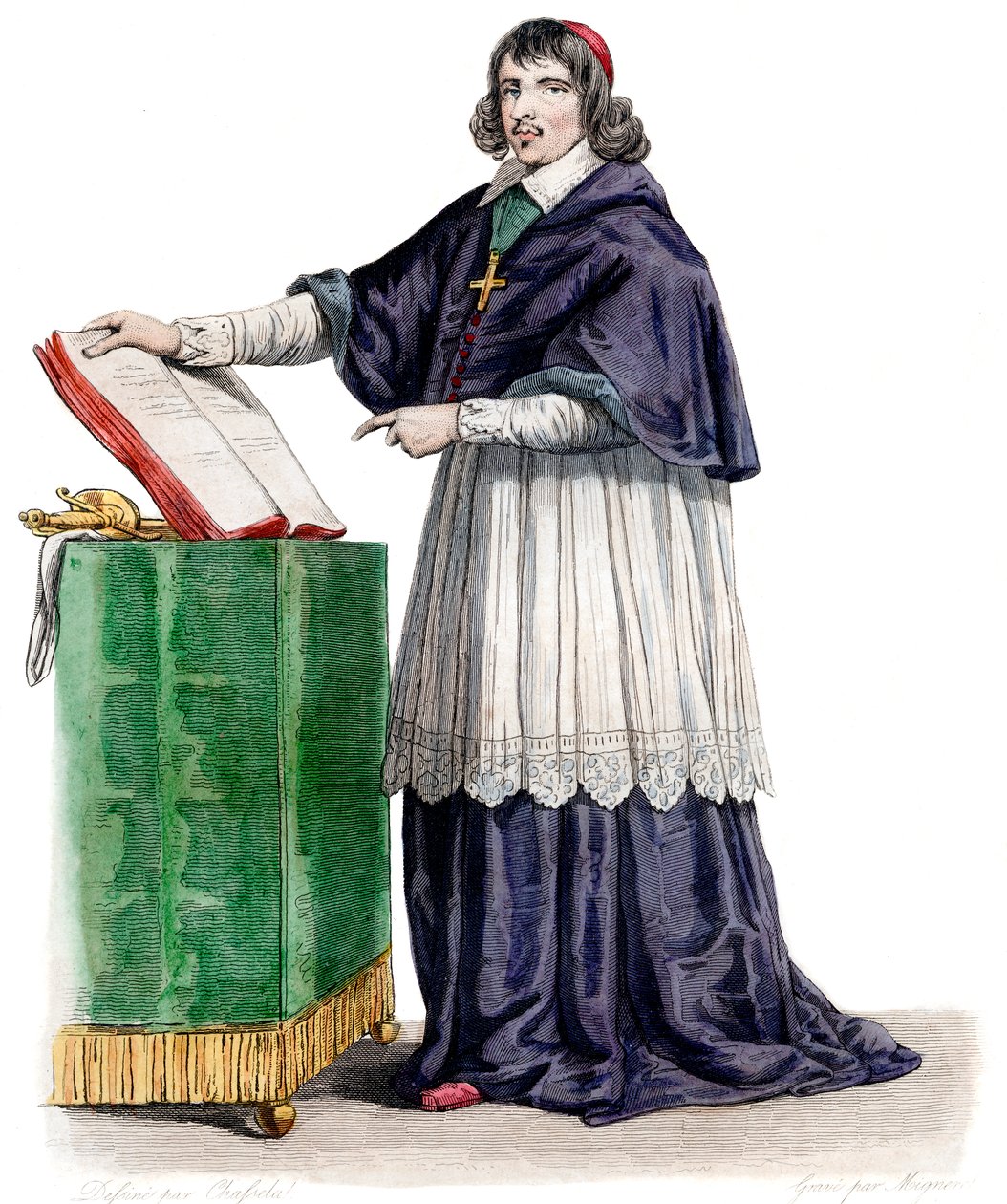Muotokuva Jean Francois Paul de Gondista (Gondy) (1614-1679), kardinaali de Retz, ranskalainen koadjuutoripiispa. tekijältä French School