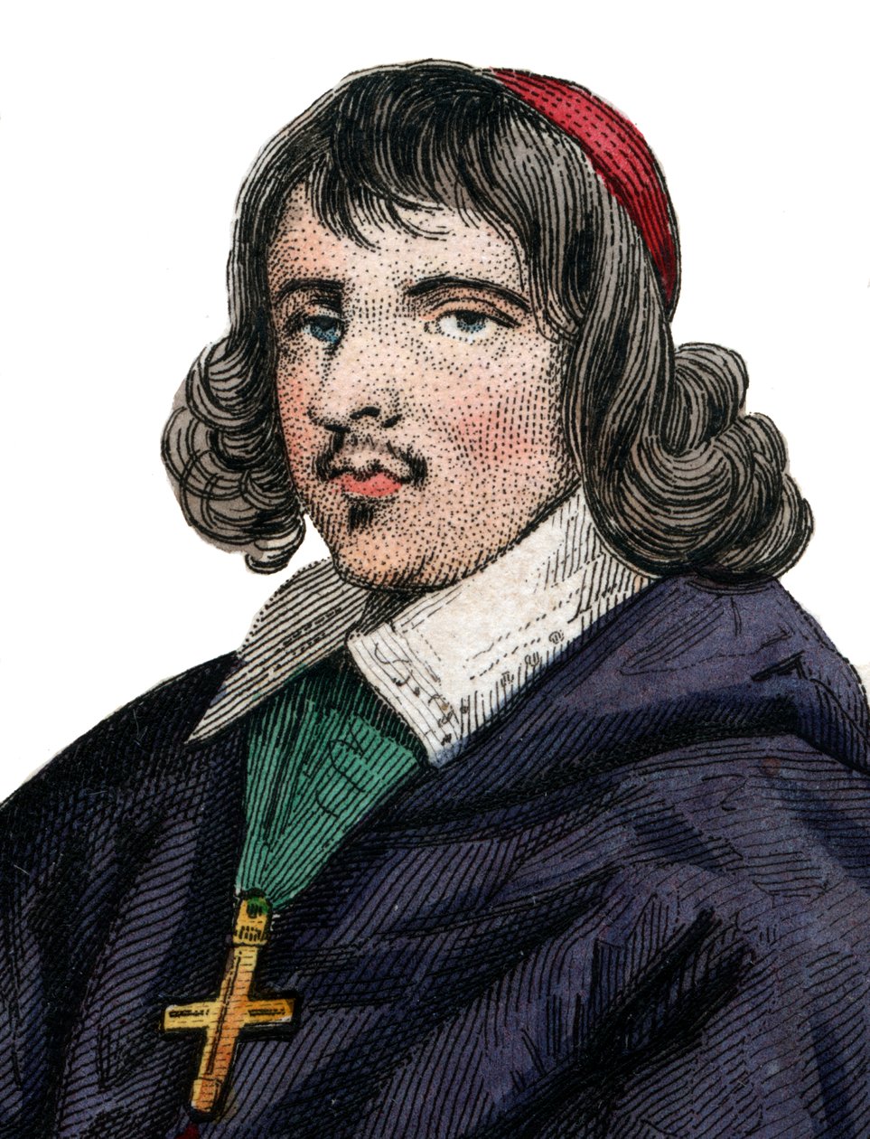 Muotokuva Jean Francois Paul de Gondista (Gondy) (1614-1679), kardinaali de Retz, ranskalainen koadjuutoripiispa. tekijältä French School