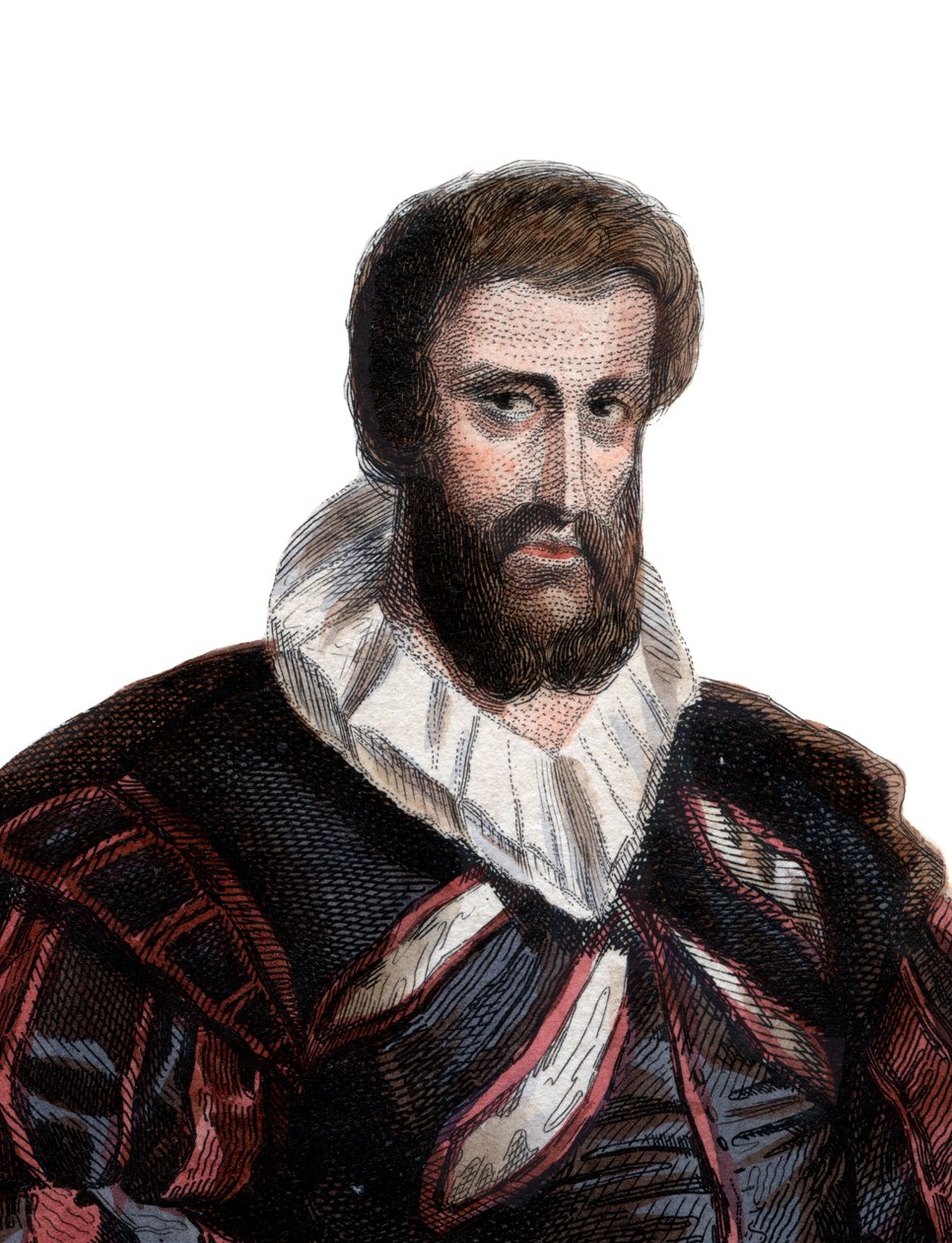 Muotokuva Jean Goujonista (1510-n. 1566), ranskalaisesta kuvanveistäjästä ja arkkitehdista. tekijältä French School