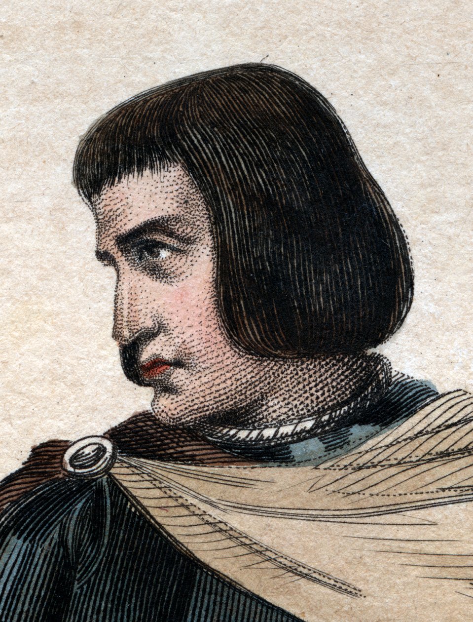 Ranskalaisen tuomarin Jean Juvenal (Jouvenel) des Ursinsin (1360-1431) muotokuva. tekijältä French School