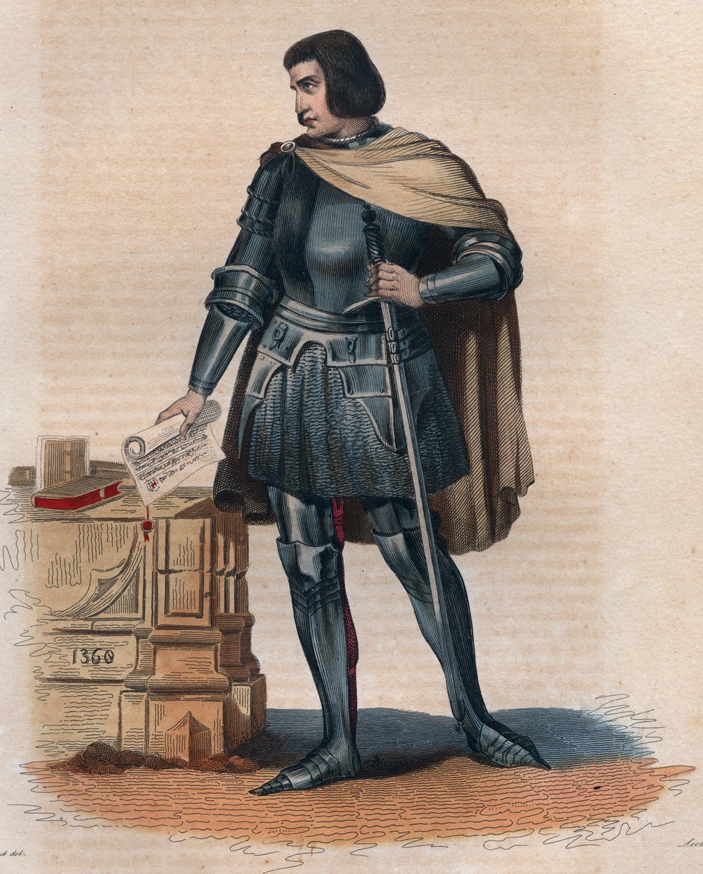 Ranskalaisen tuomarin Jean Juvenal (Jouvenel) des Ursinsin (1360-1431) muotokuva. tekijältä French School