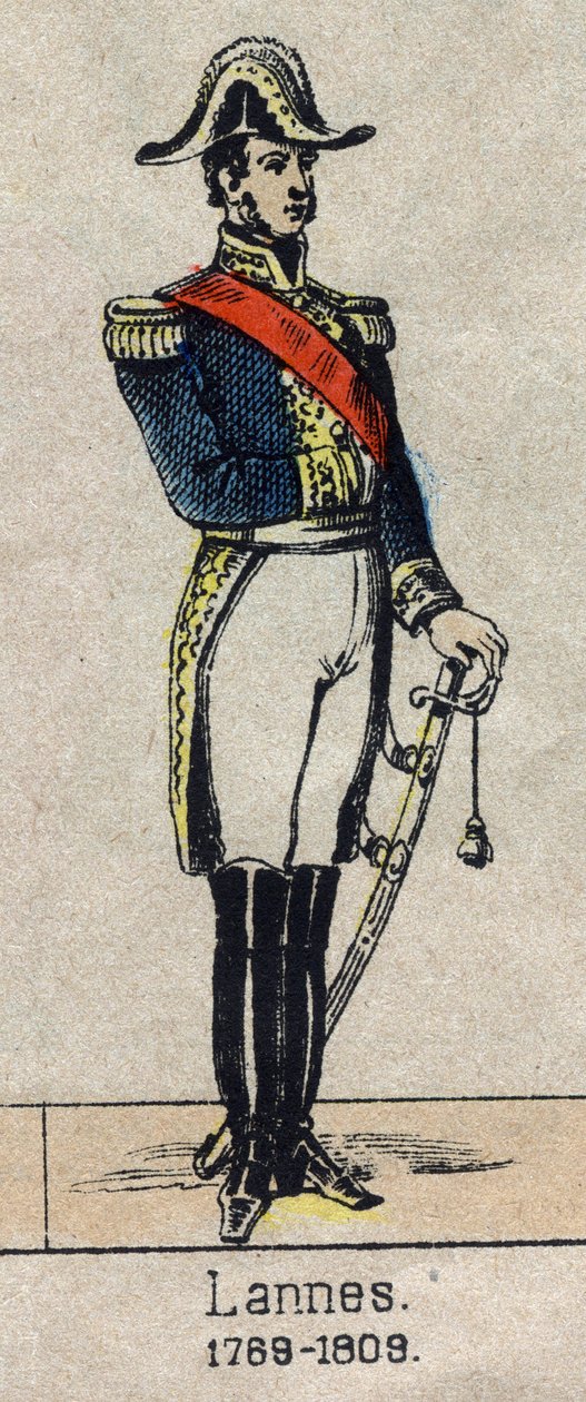 Jean Lannesin muotokuva, Montebellon herttua, Ranskan Marechal (1769-1809) Kuva Epinalista 1800-luvun lopulta. tekijältä French School