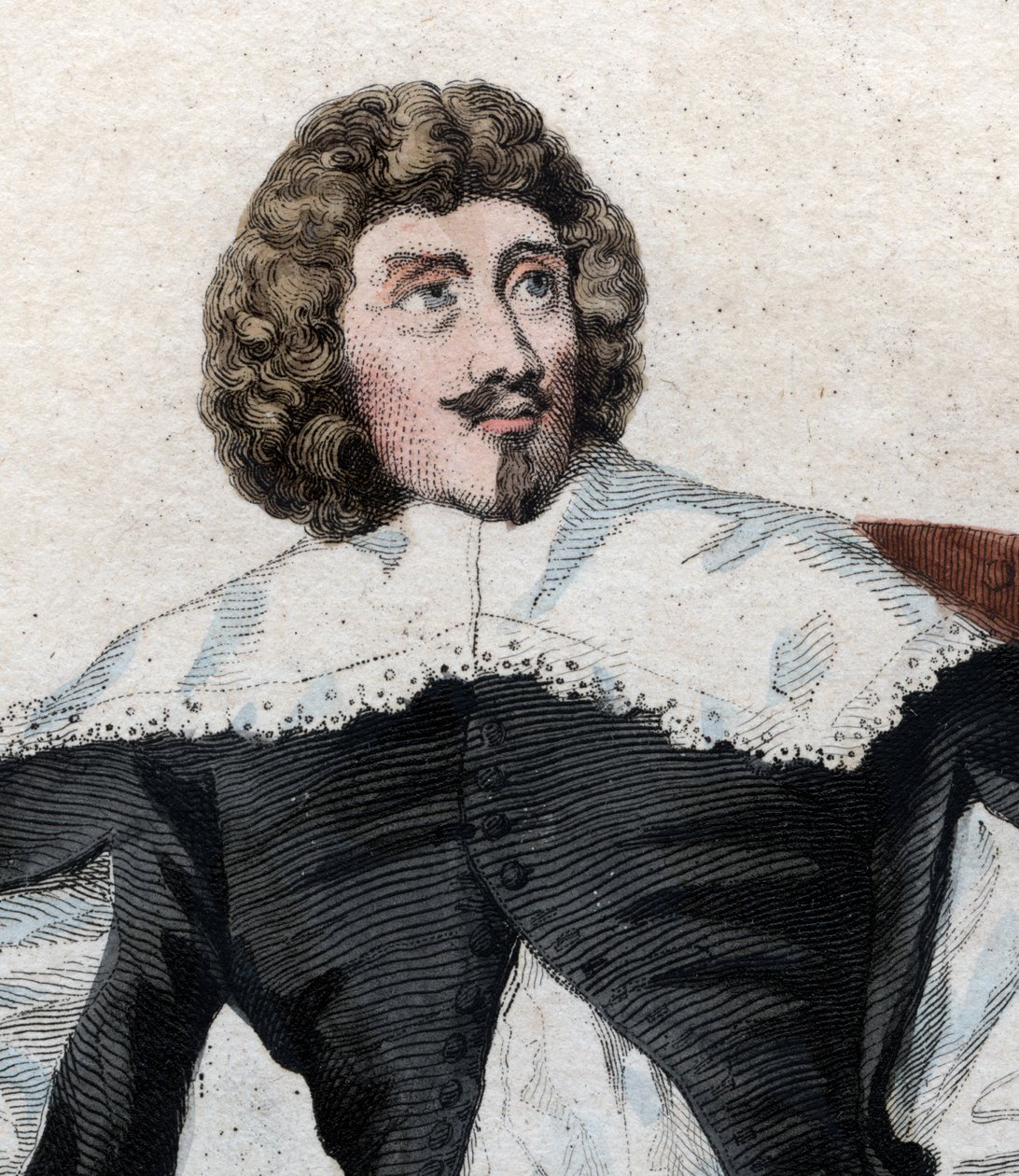 Ranskalaisen kirjailijan Jean Louis Guez de Balzacin (1597-1654) muotokuva. tekijältä French School