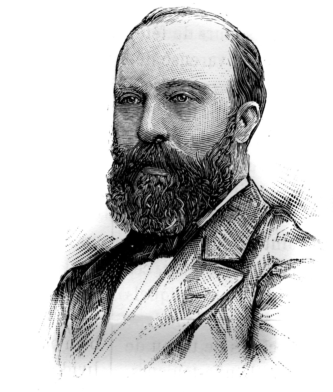 Jean Marie Ferdinand Sarrienin (1840-1915), ranskalaisen poliitikon muotokuva. Kaiverrus "" Kuvitettu maailma" -kirjassa, 16. tammikuuta tekijältä French School