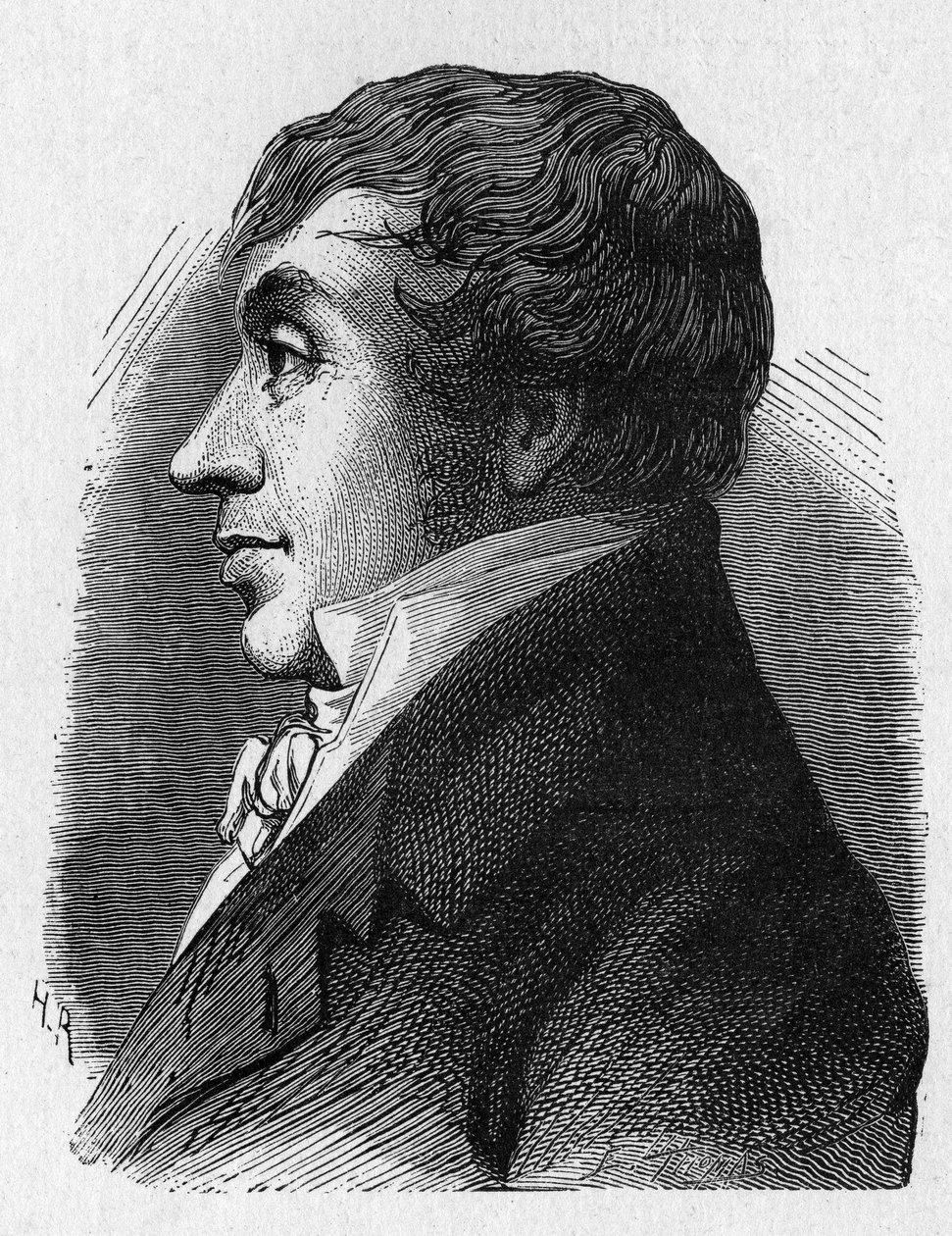 Muotokuva Jean Marie Josephista (Jean-Marie-Joseph) Coutellesta (1748-1835), tasavallan alaisuudessa toimivien sotilaslentokoneiden komentaja - "" Tiedealbumissa; maineikkaat tiedemiehet; Suuria löytöjä””” 1896 tekijältä French School