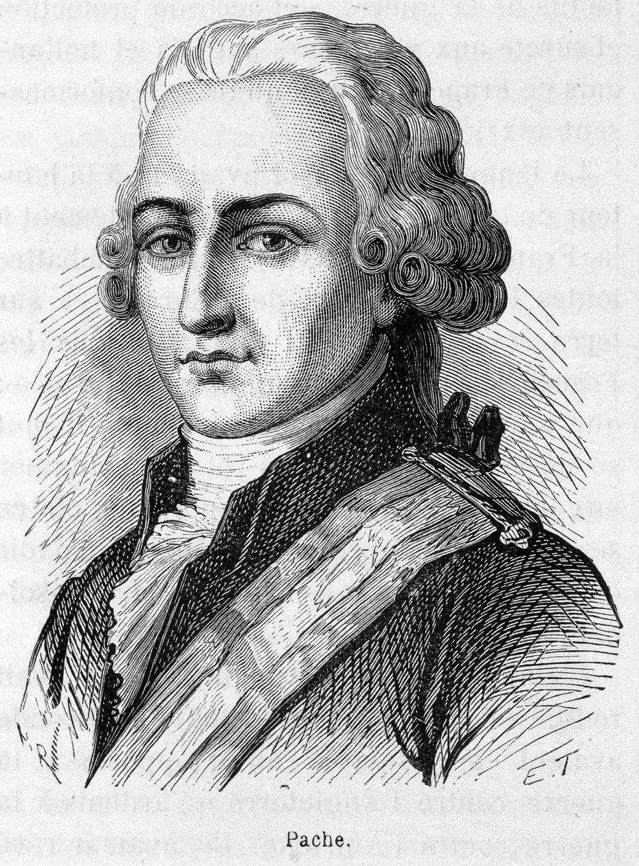 Muotokuva Jean Nicolas Pachesta (1746-1823), ranskalaisesta poliitikosta, joka kaiverretti julkisiin monumentteihin Ranskan tasavallan tunnuslauseen: "Liberté, Egalité Fraternité" - kaiverrus tekijältä French School