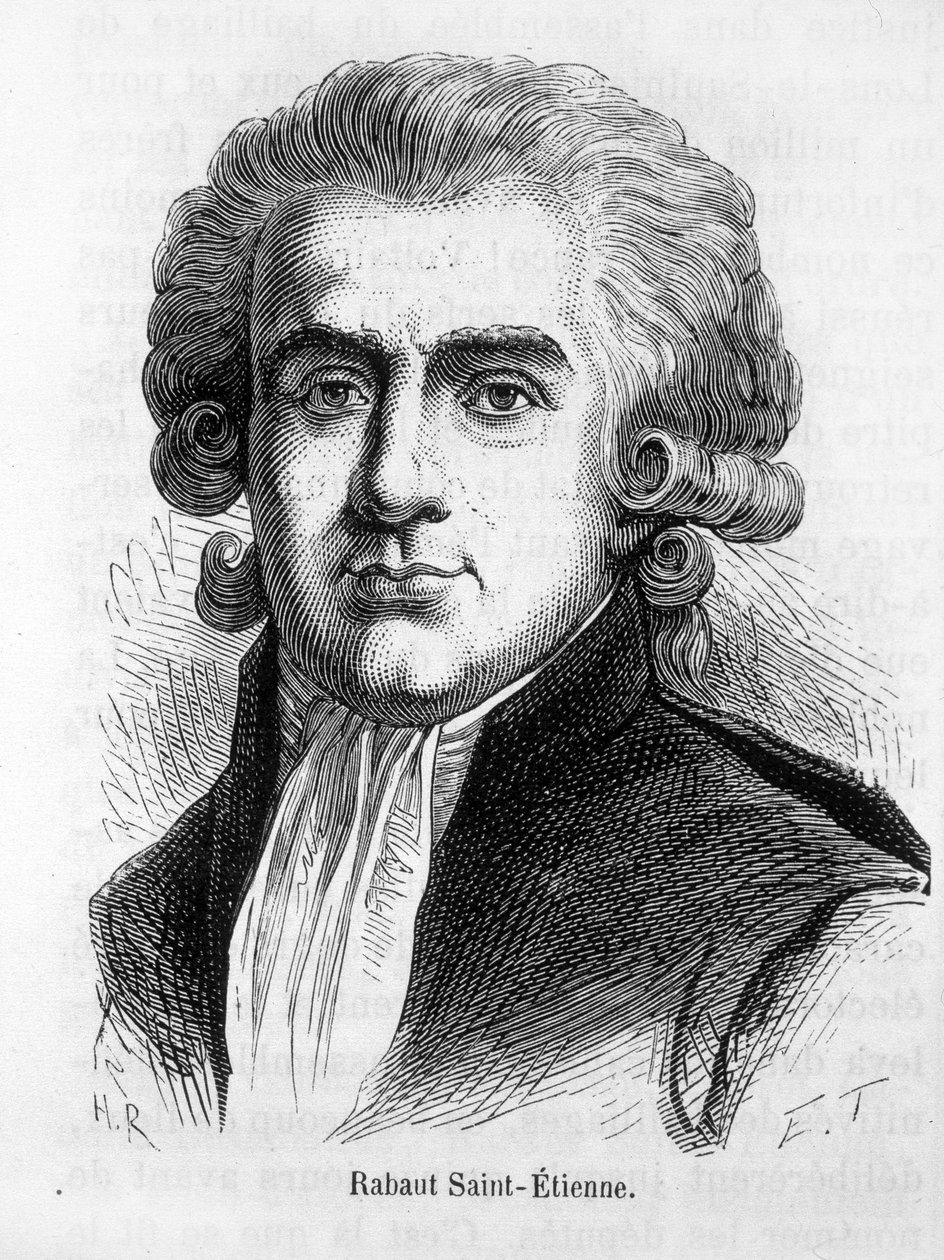 Jean Paul Rabaut St Etiennen, ranskalaisen poliitikon (1743 - 1793) muotokuva - Henri Martinin elokuvassa "L