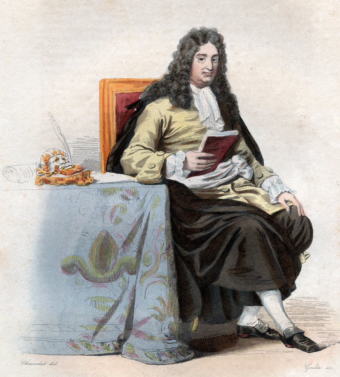 Jean Racinen (1639-1699), ranskalaisen näytelmäkirjailijan muotokuva. tekijältä French School