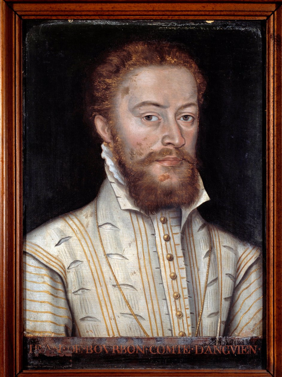 Jean de Bourbon Vendomen, Soissonsin ja Enghienin kreivin (1528-1557) muotokuva. Anonyymi ranskalainen maalaus tekijältä French School