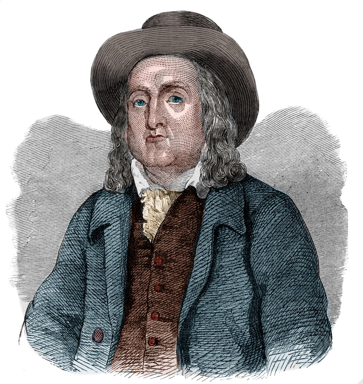 Muotokuva Jeremy Benthamista (1748-1832), englantilaisesta filosofista, taloustieteilijästä ja teoreettisesta juristista. tekijältä French School