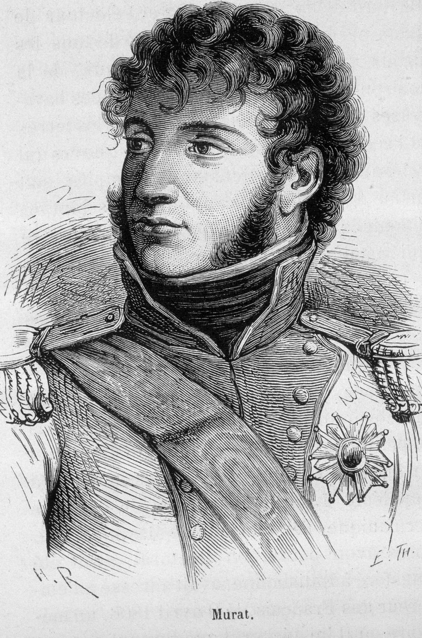Joachim Muratin (1767 - 1815) muotokuva - Henri Martinin "Ranskan historiassa" tekijältä French School