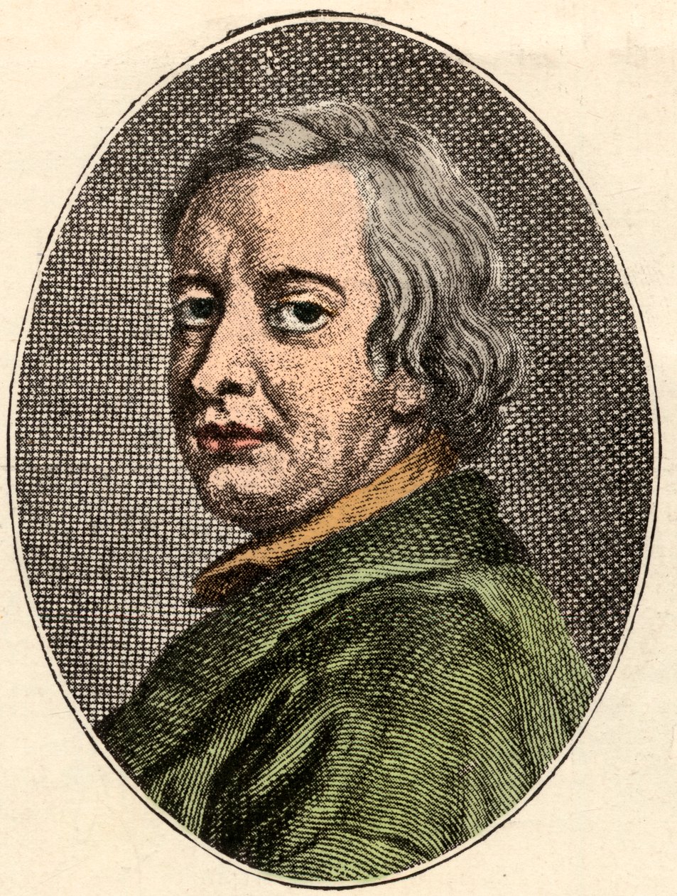 John Drydenin, englantilaisen runoilijan (1631-1700) muotokuva. tekijältä French School
