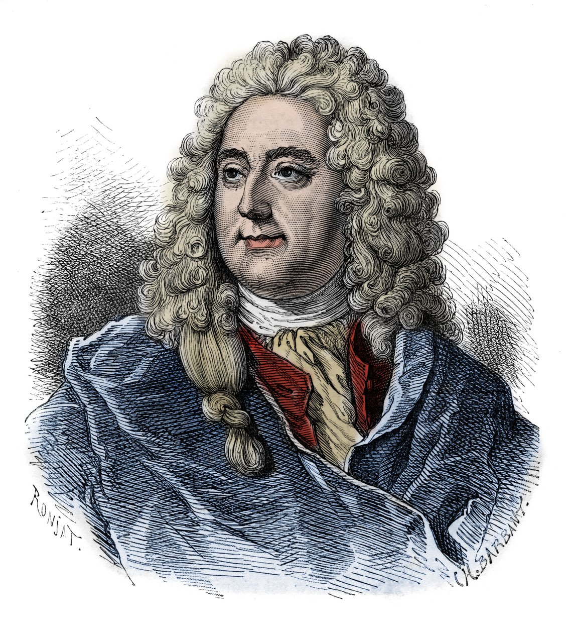 John Lawn (1671 - 1729) muotokuva, Skotlannin talousjohtaja, konkurssivastaava (Rue Quincampoix