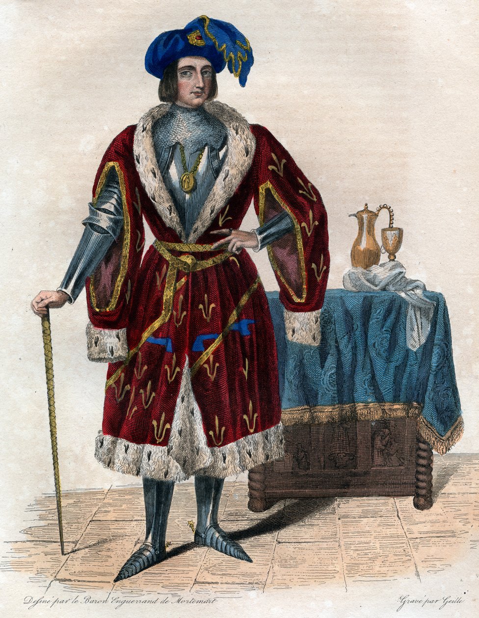 John of Orleansin, Dunoisin kreivin (Orleansin paskiainen) (1402-1468) muotokuva. tekijältä French School