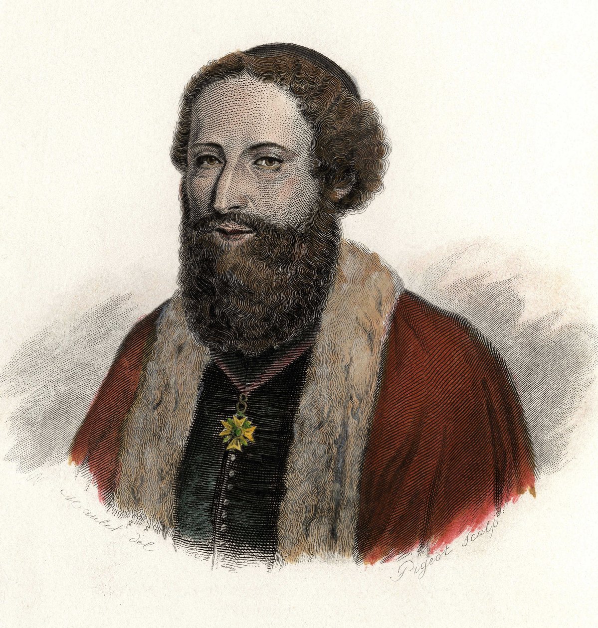 Joseph Pitton de Tournefortin (1656-1708), ranskalaisen matkailijan ja kasvitieteilijän muotokuva. "" Hyödyllisten miesten muotokuvia"" tekijältä French School