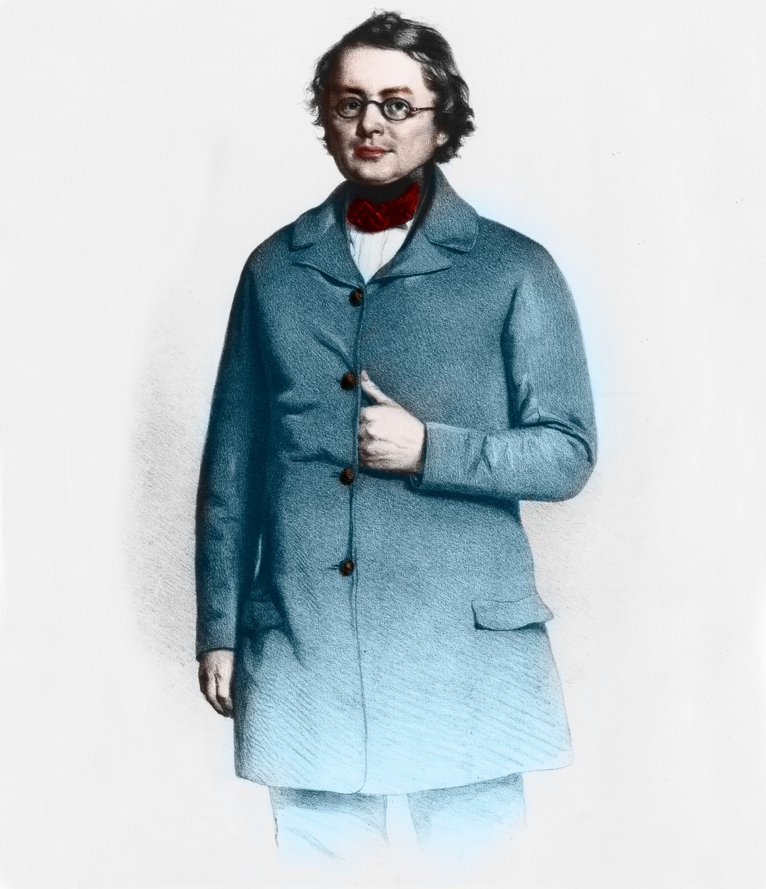 Joseph Skodan (1805-1881), tšekkiläisen lääkärin, lääketieteen professorin ja ihotautilääkärin muotokuva. tekijältä French School