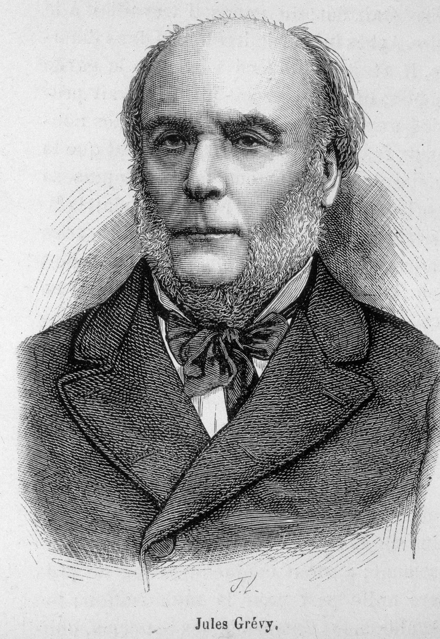 Muotokuva ranskalaisesta poliitikosta Jules Grèvystä (1807 - 1891) Henri Martinin "" L