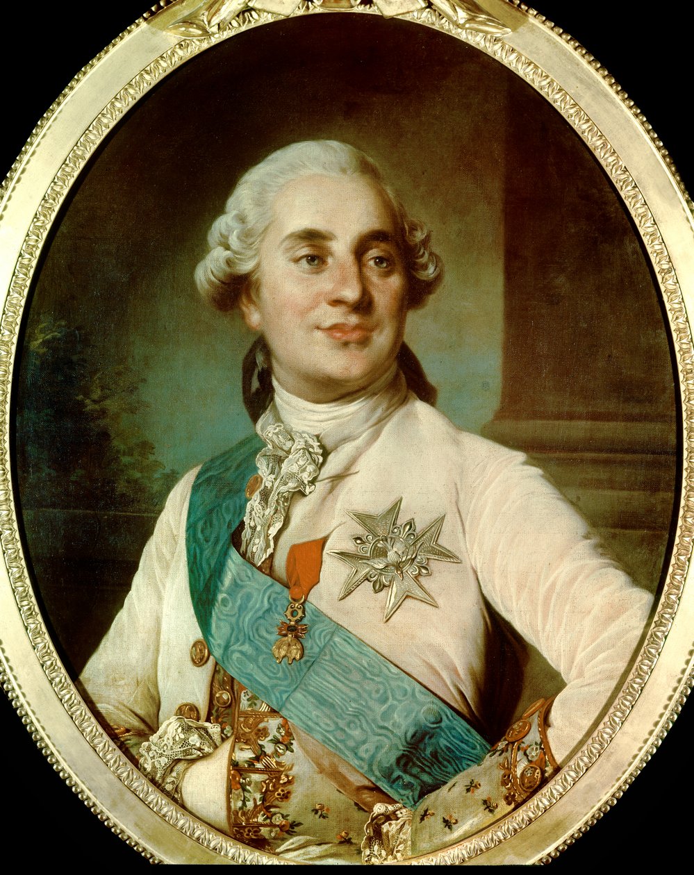 Kuningas Ludvig XVI:n (1754-1793) muotokuva 30-vuotiaana Anonyymi maalaus ranskalaisesta koulusta. 1784. Paris, Musee Carnavalet. - Kuningas Ludvig XVI:n (1754-1793) muotokuva 30-vuotiaana. Anonyymi maalaus Englannin koulusta. 1784. Carnavalet-museo, Parii tekijältä French School