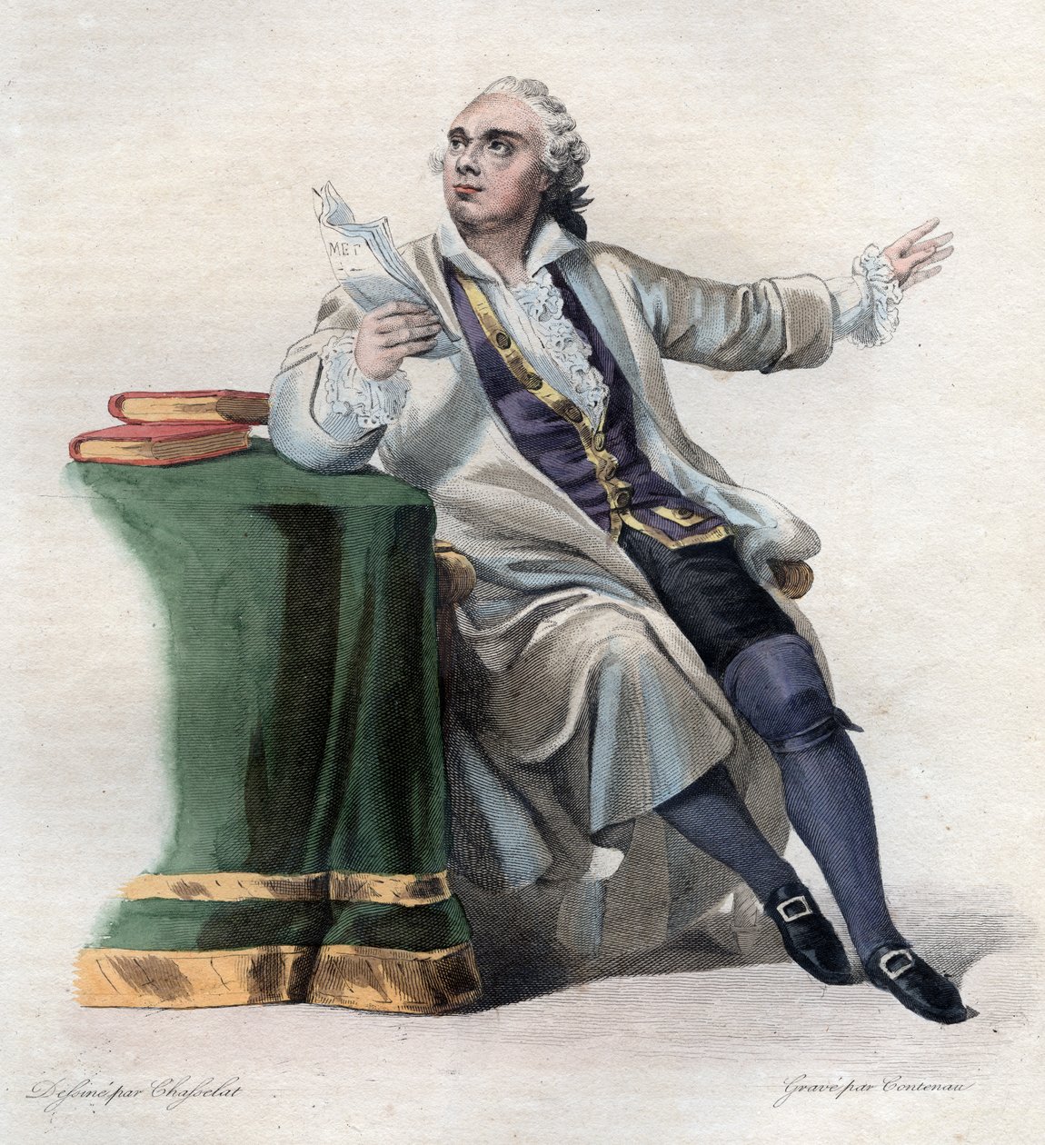 Lekainin (1729-1778), ranskalaisen näyttelijän muotokuva. tekijältä French School