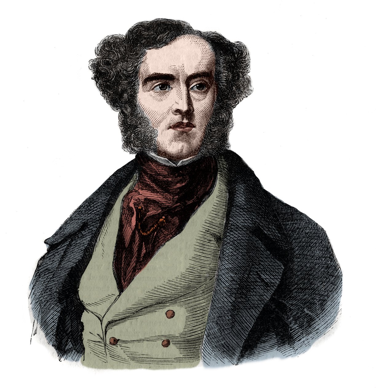 Lord George Cavendish Bentinckin (1802-1848), englantilaisen valtiomiehen ja urheilijan muotokuva. tekijältä French School
