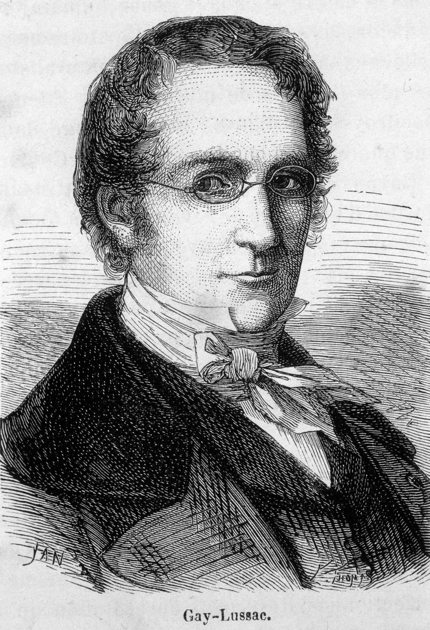 Louis-Joseph Gay-Lussac (Louis Joseph Gay Lussac) (1778-1850), ranskalaisen fyysikon ja kemistin muotokuva - Henri Martinin teoksessa "L