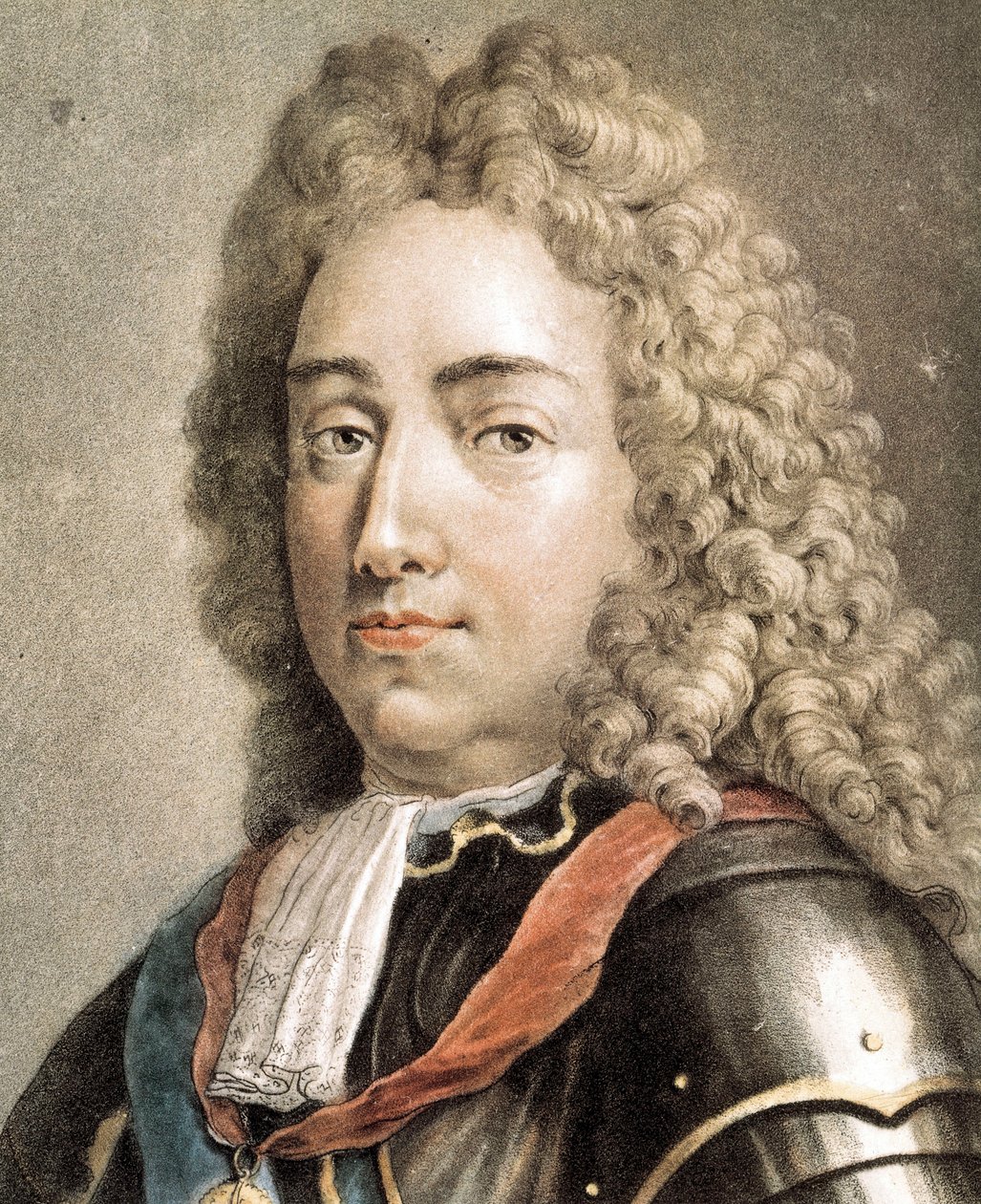 Louis-Joseph of Bourbonin, Vendomen herttuan muotokuva, värikaiverrus tekijältä French School