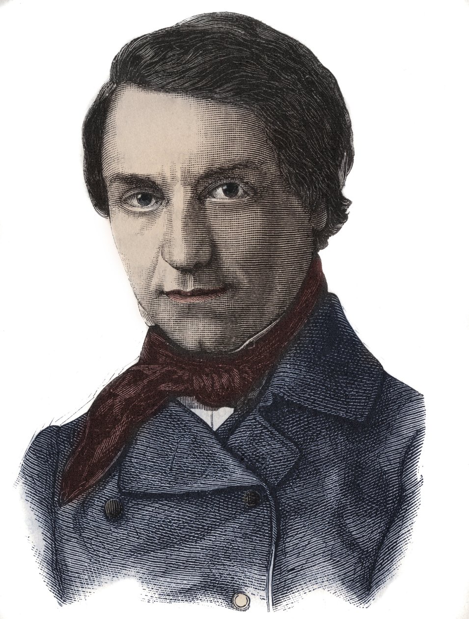Muotokuva Louis Blancista, ranskalaisesta poliitikosta ja historioitsijasta (1811 - 1882) tekijältä French School