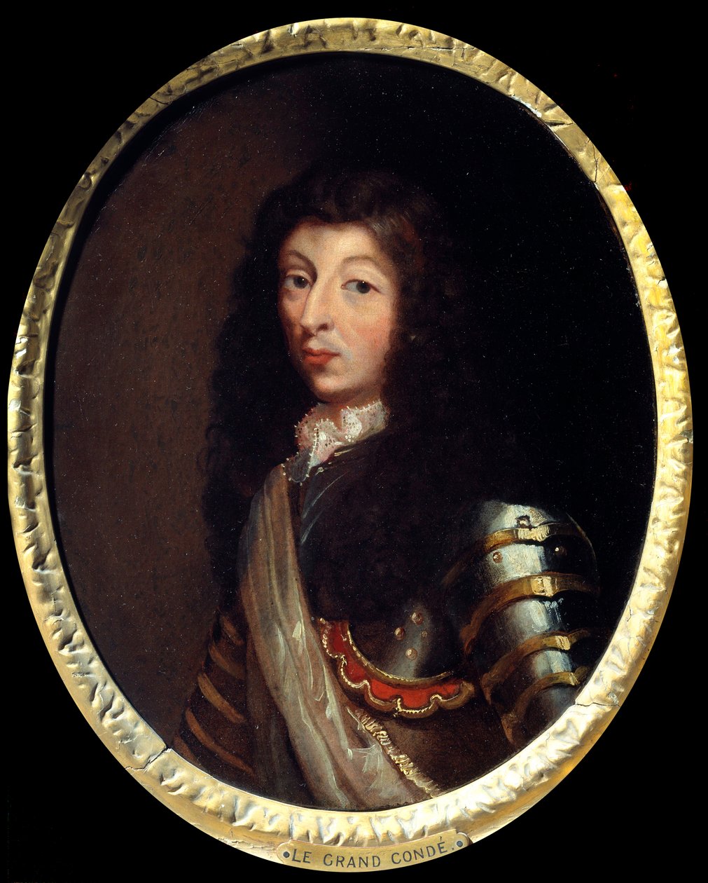 Ludvig II:n Bourbonin prinssi (Bourbon-Conde) muotokuva, Grand Conde (1621-1686) 1600-luvun ranskalaisen koulukunnan maalaus. Pariisi, Musee de l