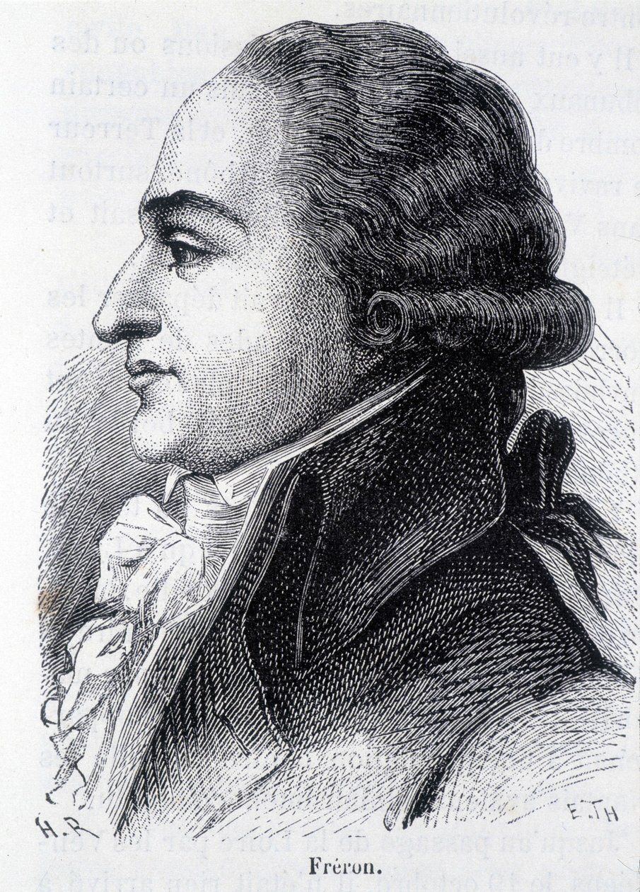 Ranskalaisen publicistin Louis Marie Stanislas Freronin (1754-1802) muotokuva - Henri Martinin "" L