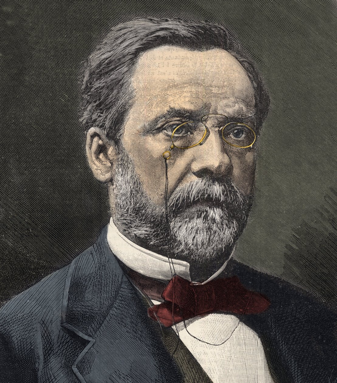 Louis Pasteurin (1822-1895), englantilaisen kemistin ja mikrobiologin muotokuva tekijältä French School