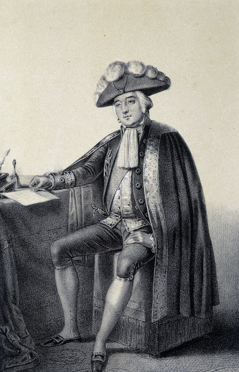 Muotokuva Louis Philippe II Josephista, Orléansin ja Chartresin herttuasta, joka tunnetaan nimellä Philippe Egalité tekijältä French School