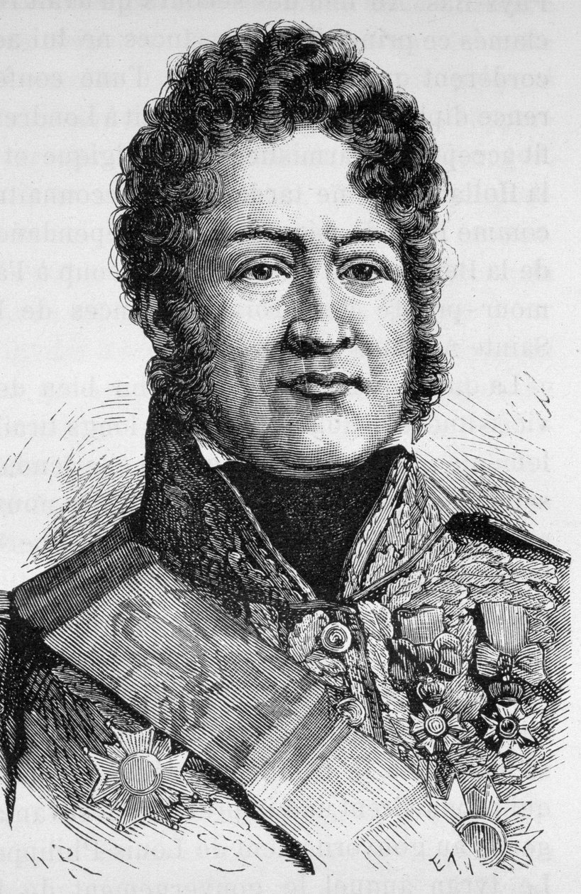 Ludvig Philippe I:n (1773 - 1850) muotokuva - Henri Martinin "Ranskan historiassa" tekijältä French School