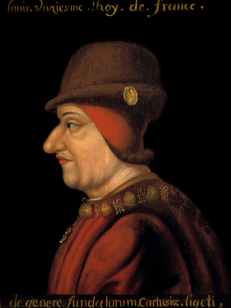 Ludvig XI:n (1423-1483), Ranskan kuninkaan muotokuva. 1600-luvun ranskalainen koulu. tekijältä French School