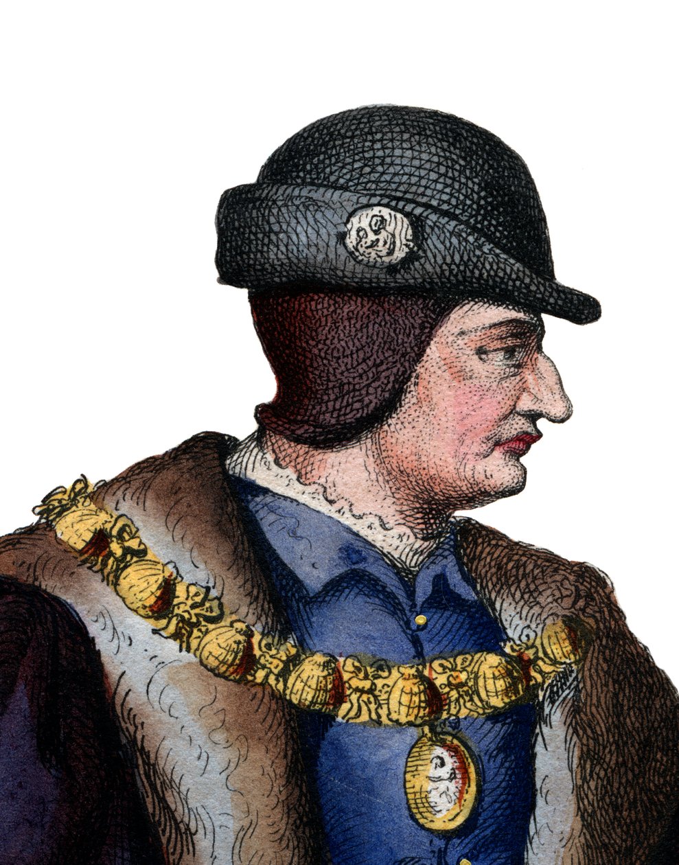 Ranskan kuninkaan Ludvig XI:n (1423-1483) muotokuva. tekijältä French School